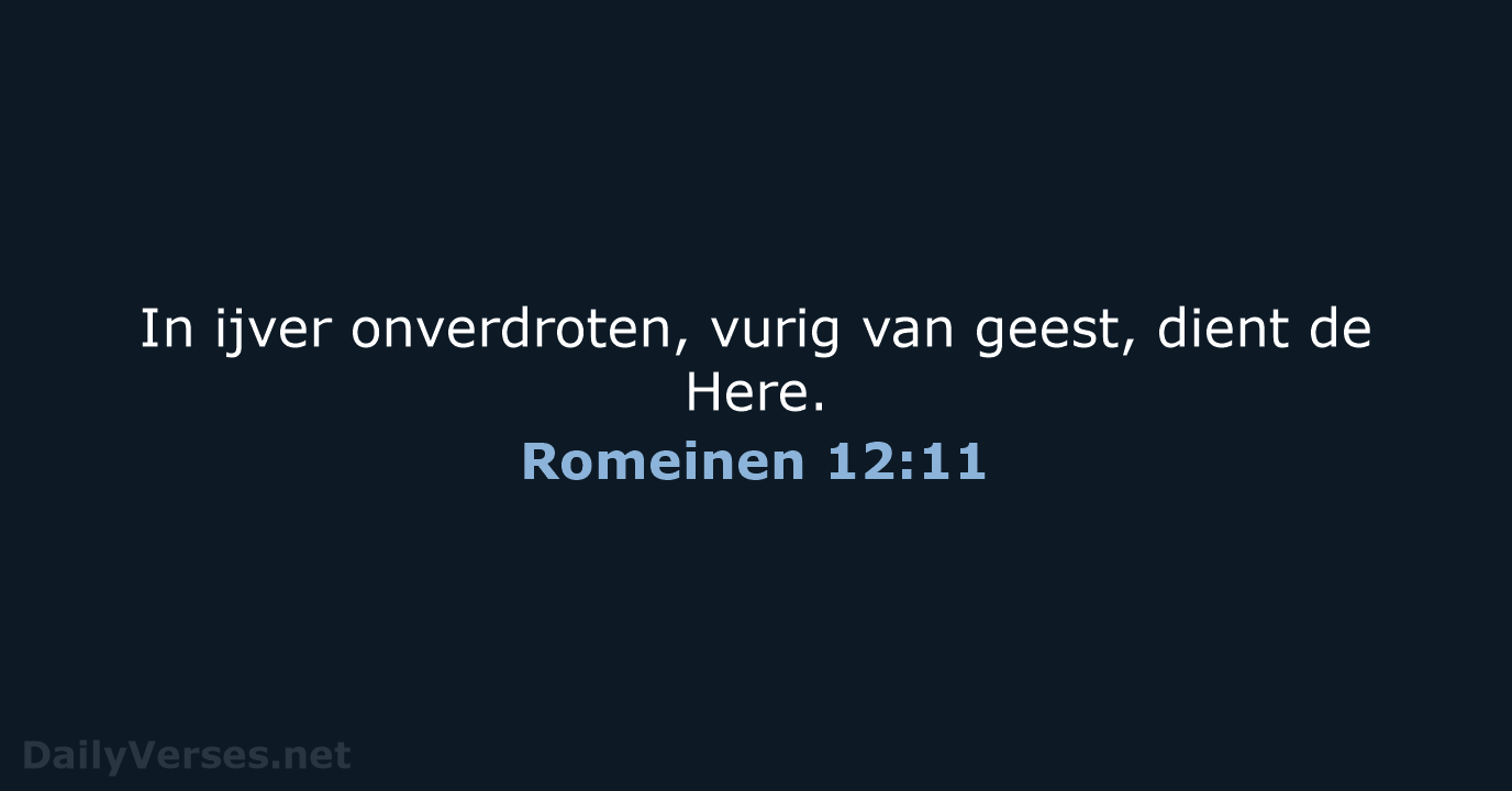 Romeinen 12:11 - NBG