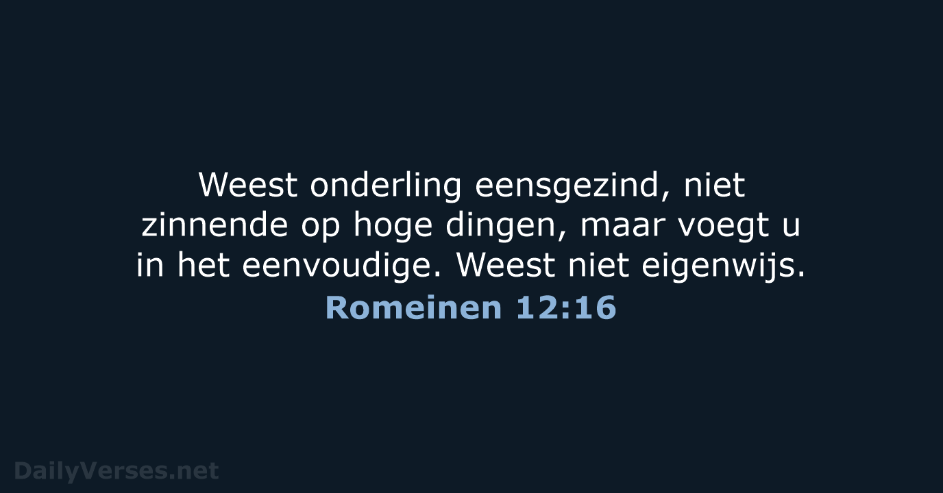 Romeinen 12:16 - NBG