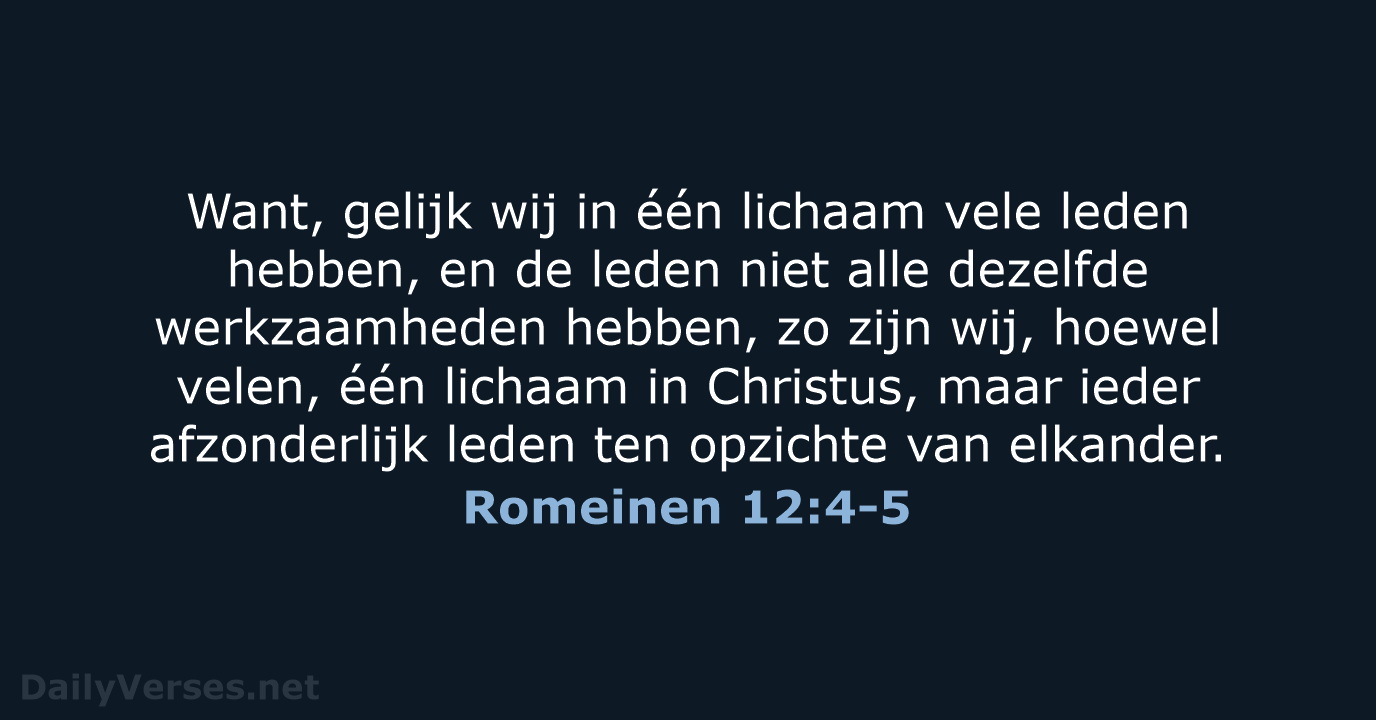 Romeinen 12:4-5 - NBG