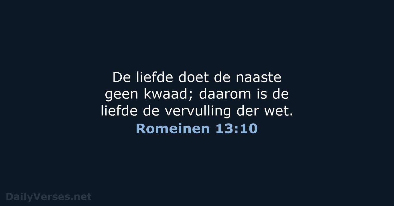 Romeinen 13:10 - NBG