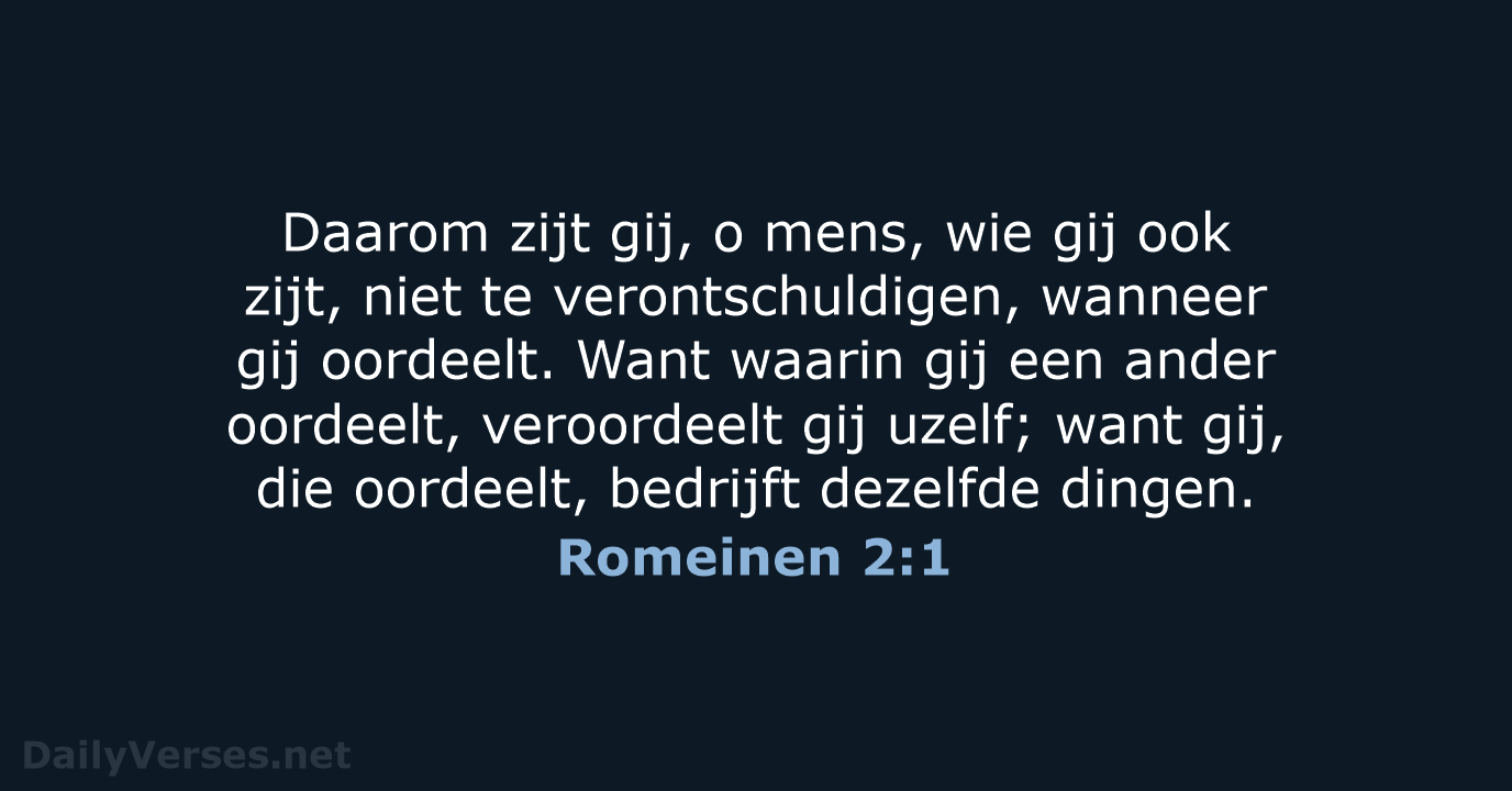 Romeinen 2:1 - NBG
