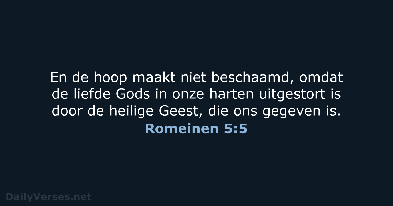 Romeinen 5:5 - NBG