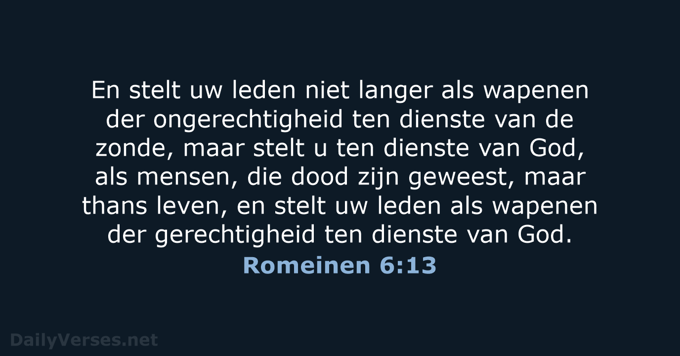 Romeinen 6:13 - NBG