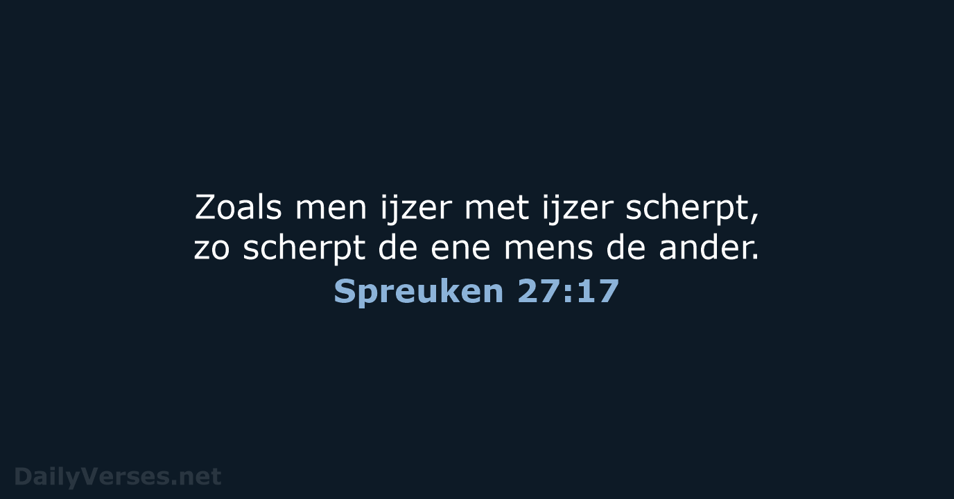 Spreuken 27:17 - NBG