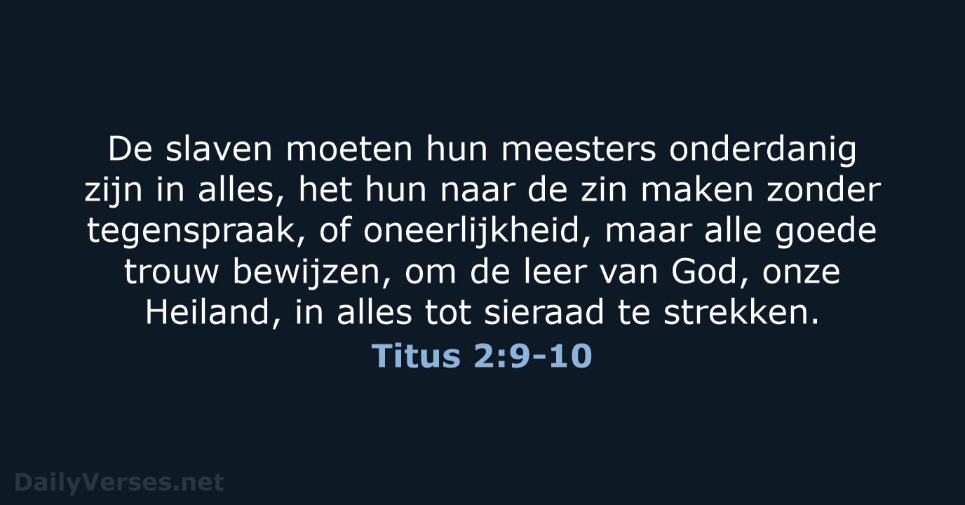 Titus 2:9-10 - NBG