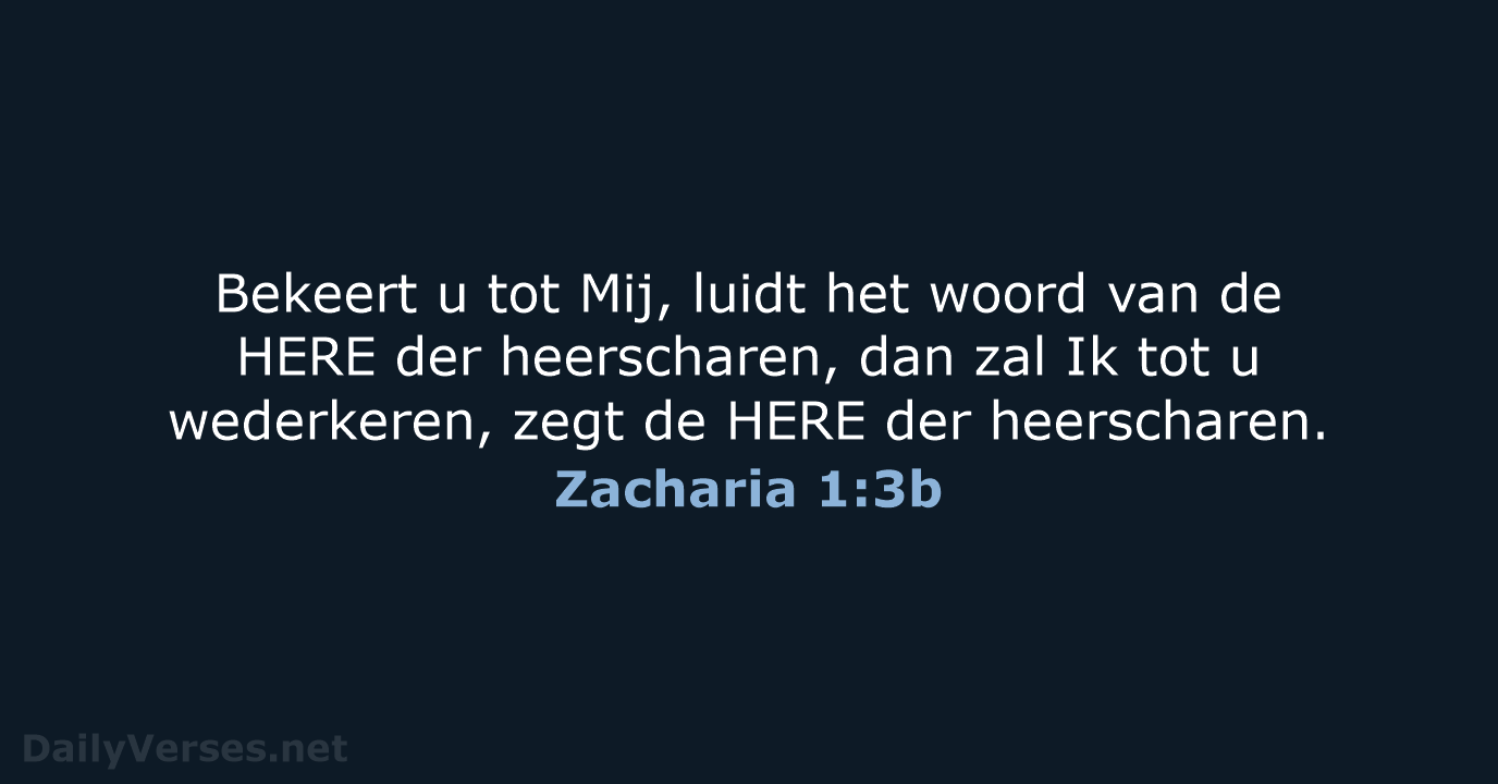 Zacharia 1:3b - NBG