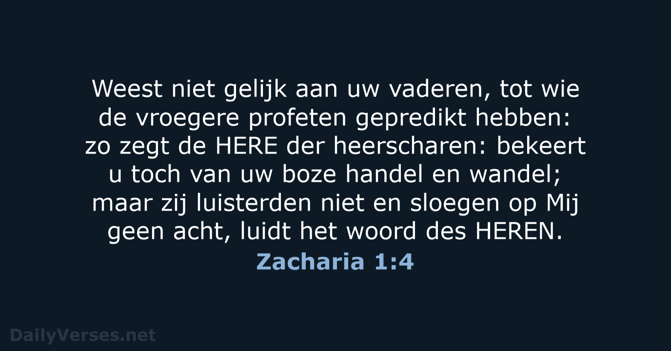 Zacharia 1:4 - NBG