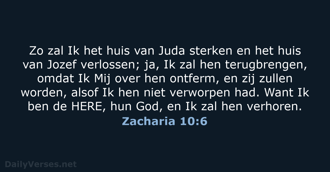 Zacharia 10:6 - NBG