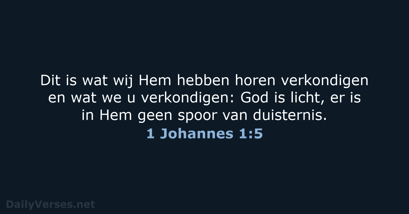 1 Johannes 1:5 - NBV21