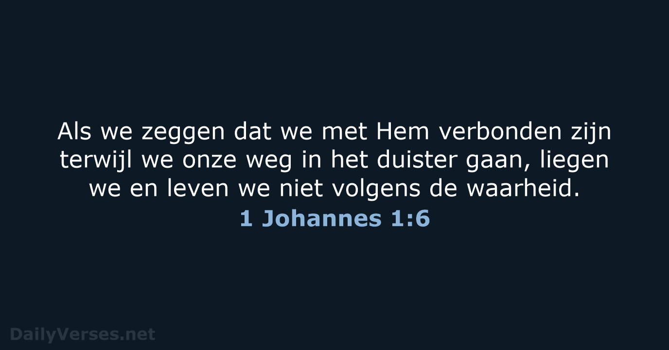 1 Johannes 1:6 - NBV21