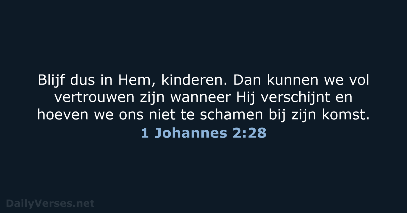 1 Johannes 2:28 - NBV21