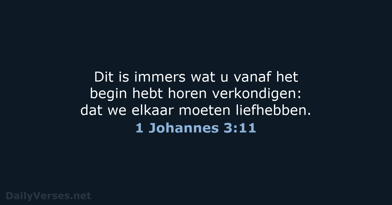 1 Johannes 3:11 - NBV21