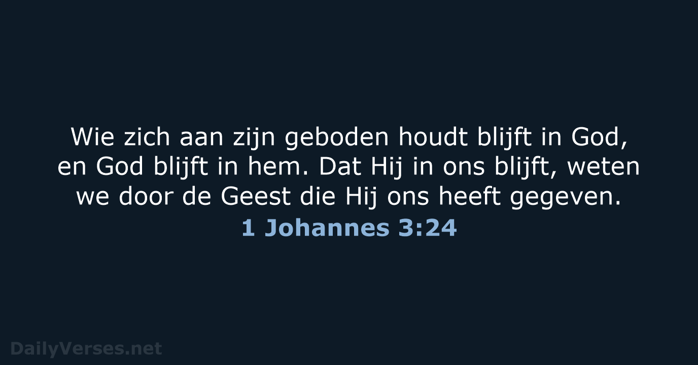 1 Johannes 3:24 - NBV21