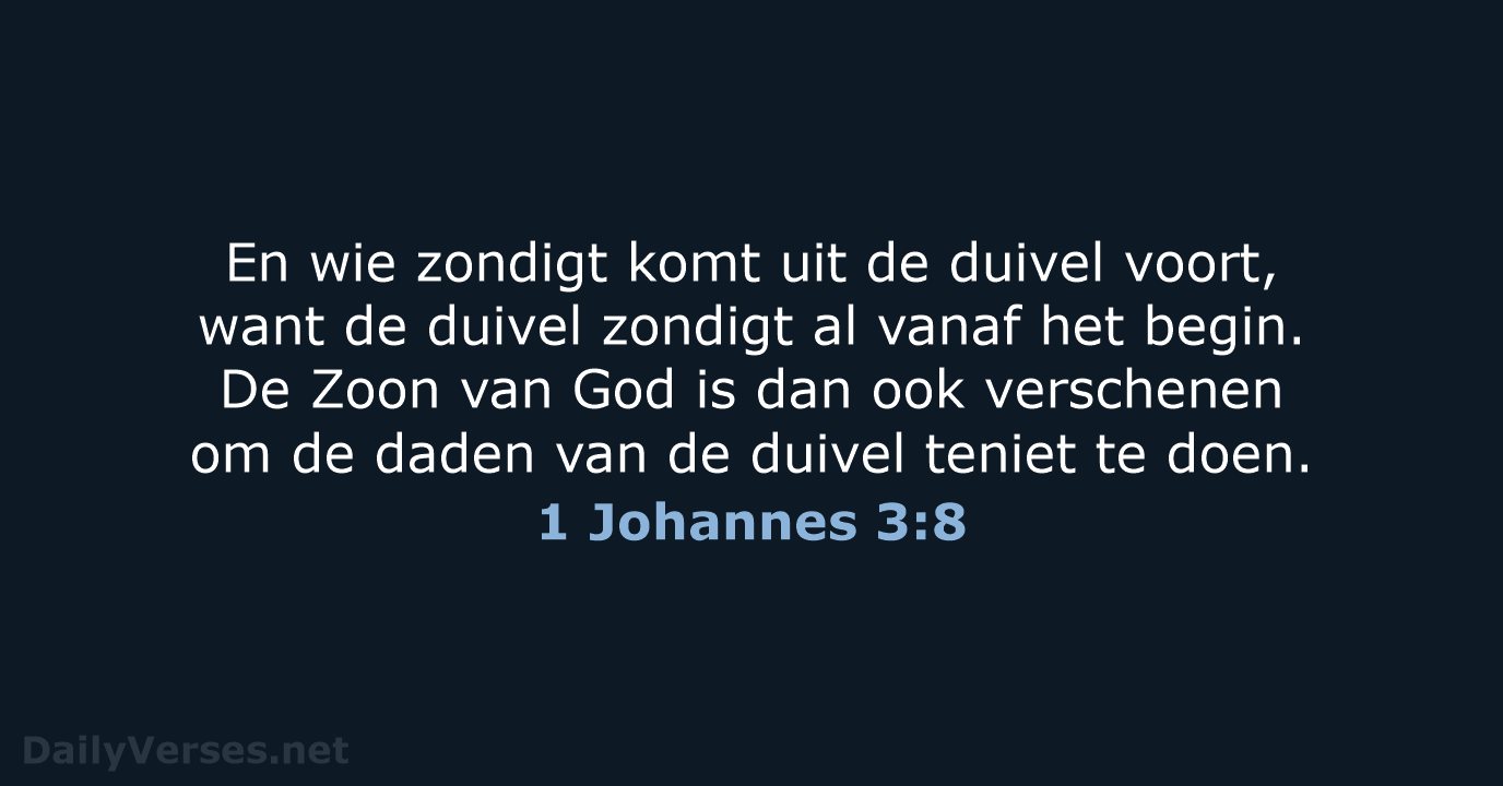 1 Johannes 3:8 - NBV21