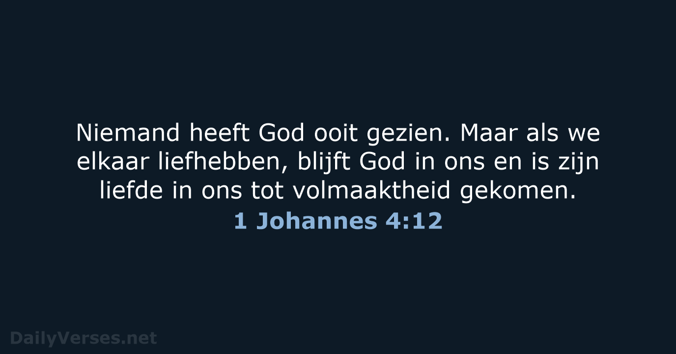 1 Johannes 4:12 - NBV21