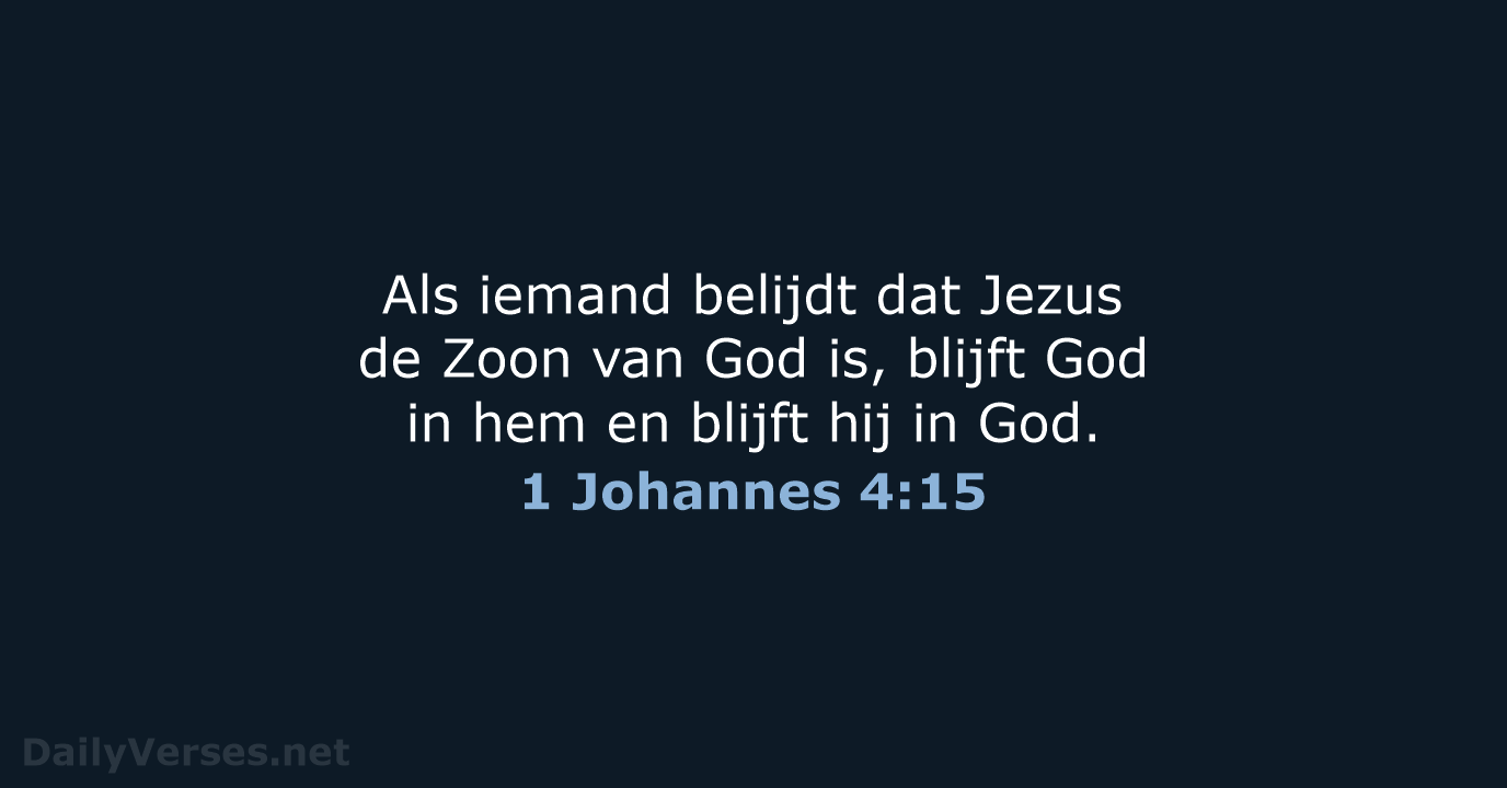 1 Johannes 4:15 - NBV21