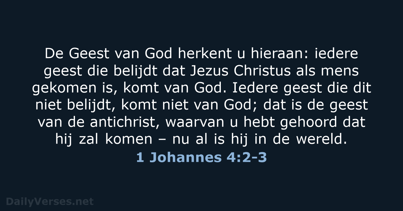 1 Johannes 4:2-3 - NBV21