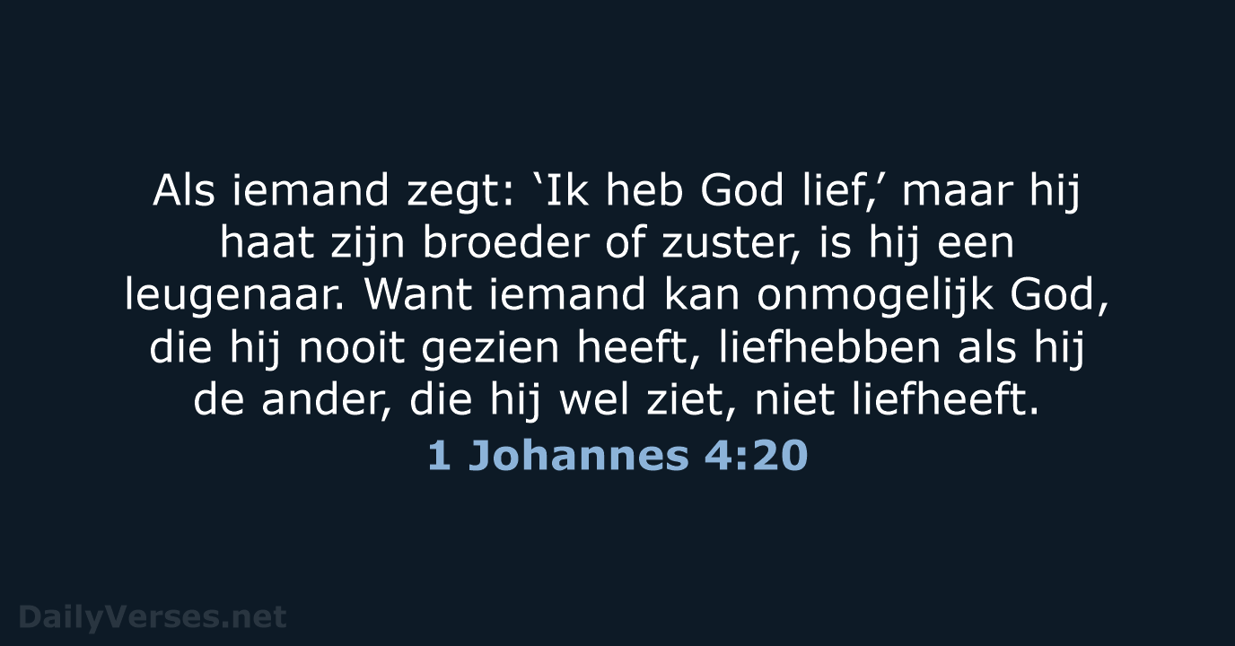1 Johannes 4:20 - NBV21