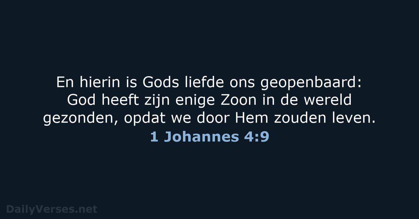 1 Johannes 4:9 - NBV21