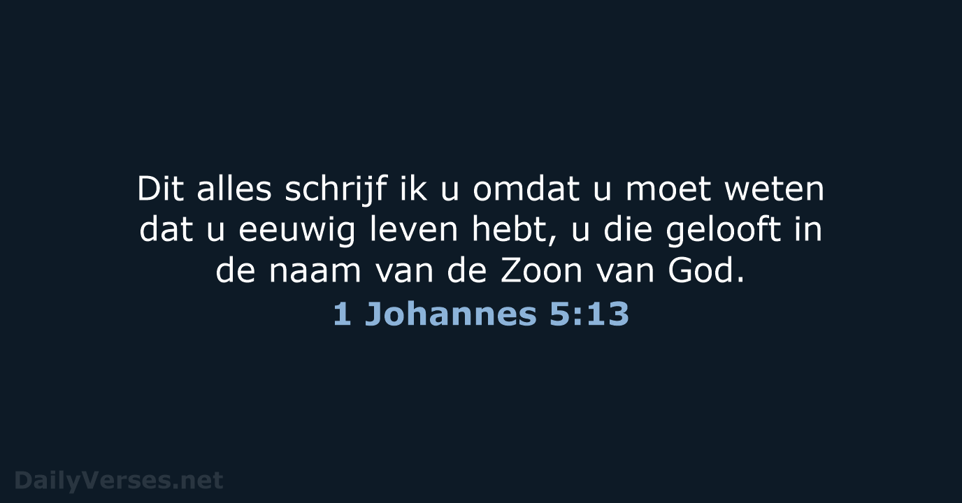 1 Johannes 5:13 - NBV21