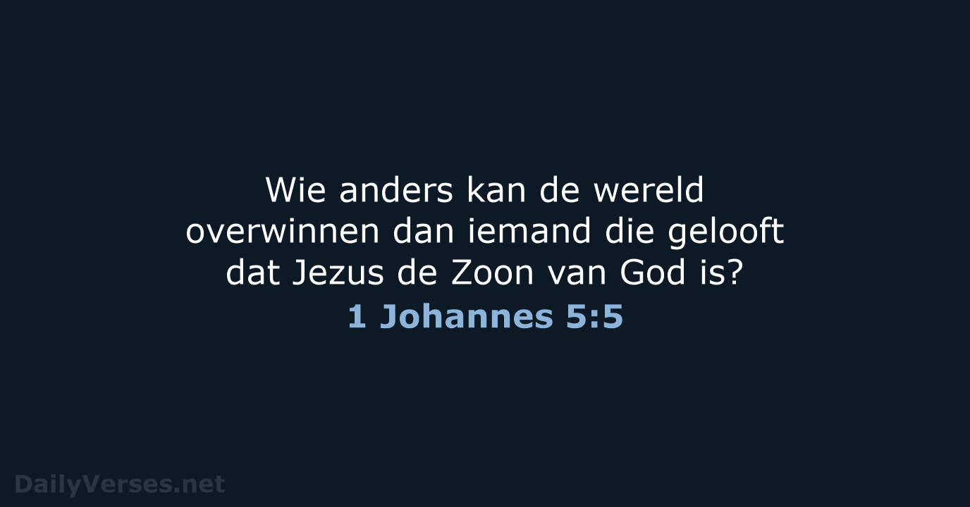 1 Johannes 5:5 - NBV21