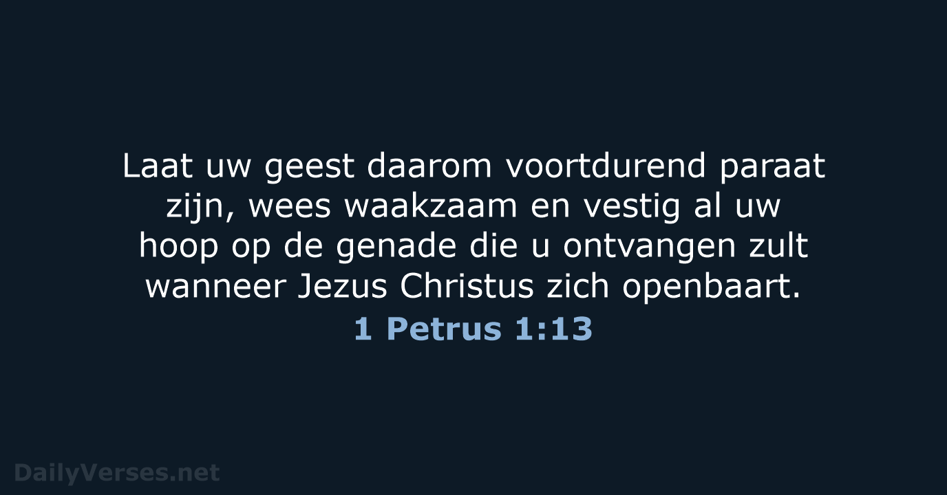 1 Petrus 1:13 - NBV21