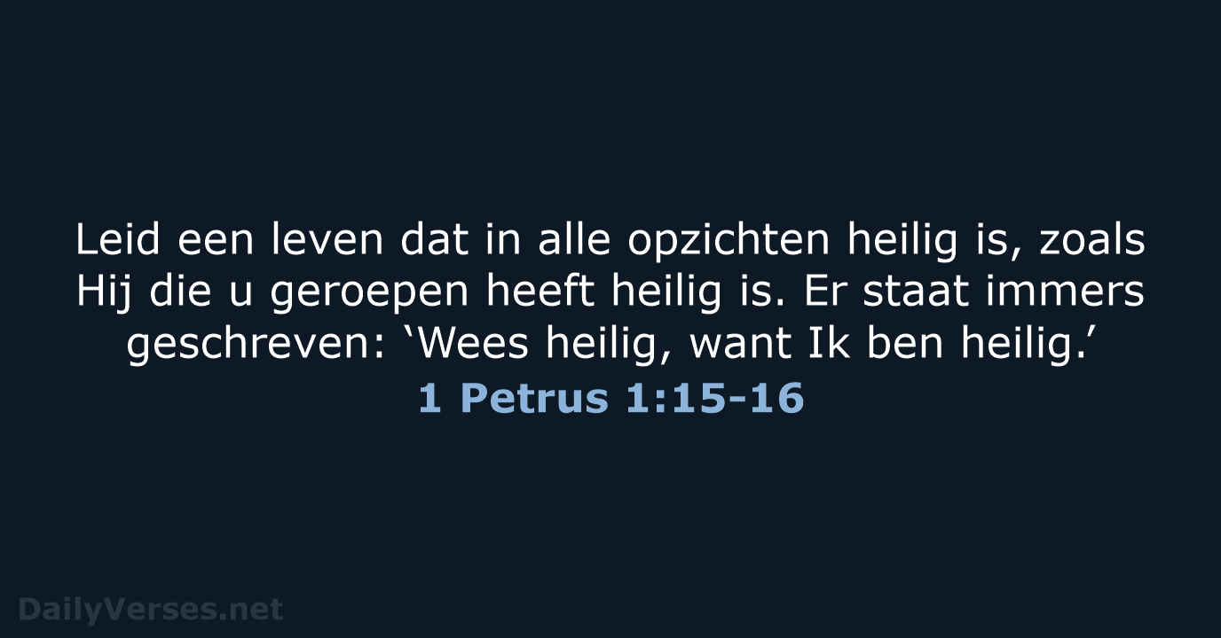 1 Petrus 1:15-16 - NBV21