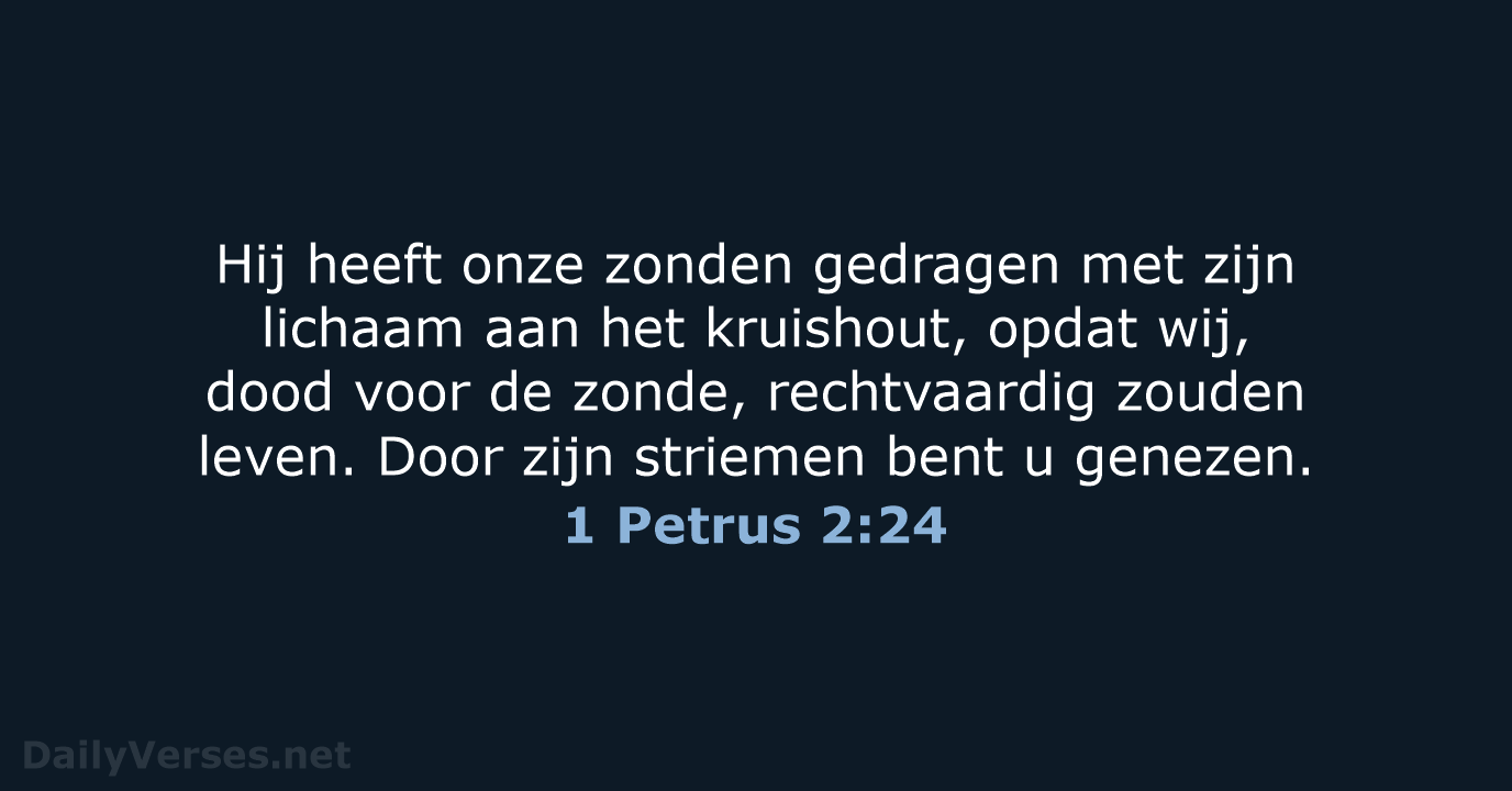 1 Petrus 2:24 - NBV21