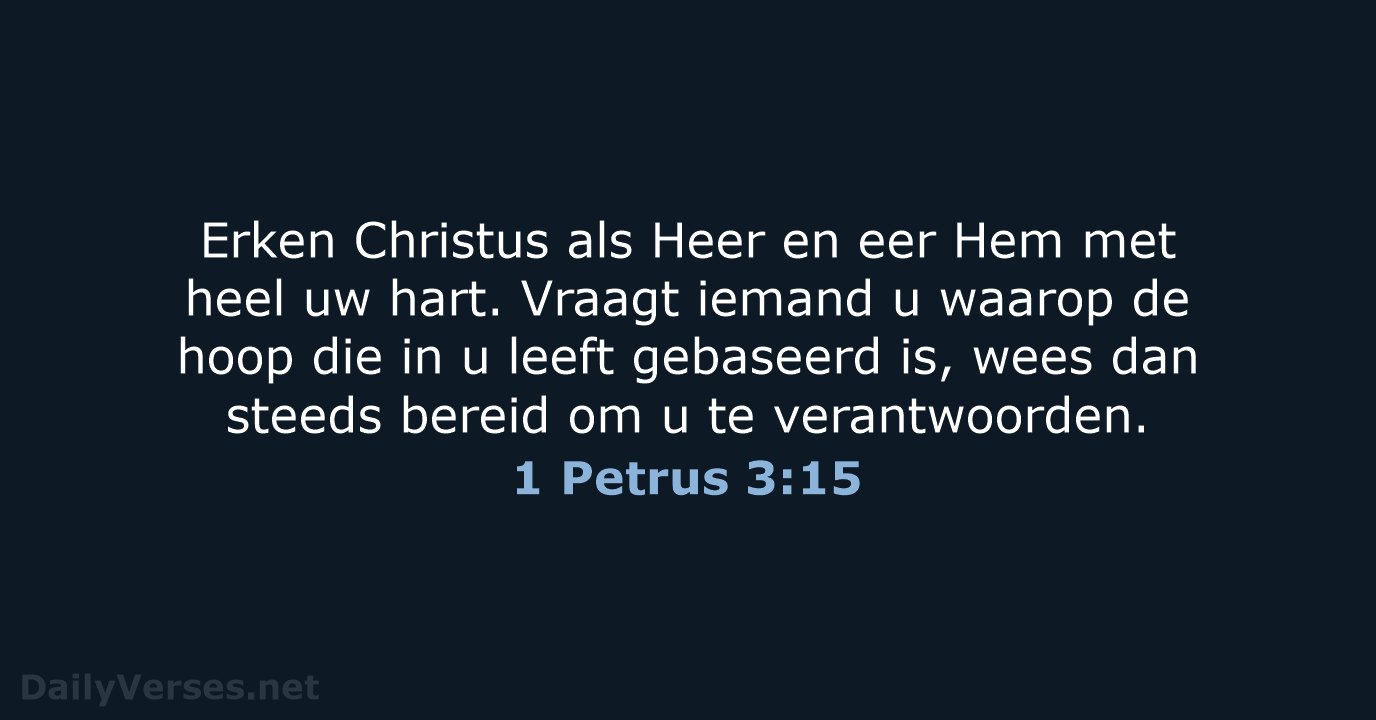 1 Petrus 3:15 - NBV21