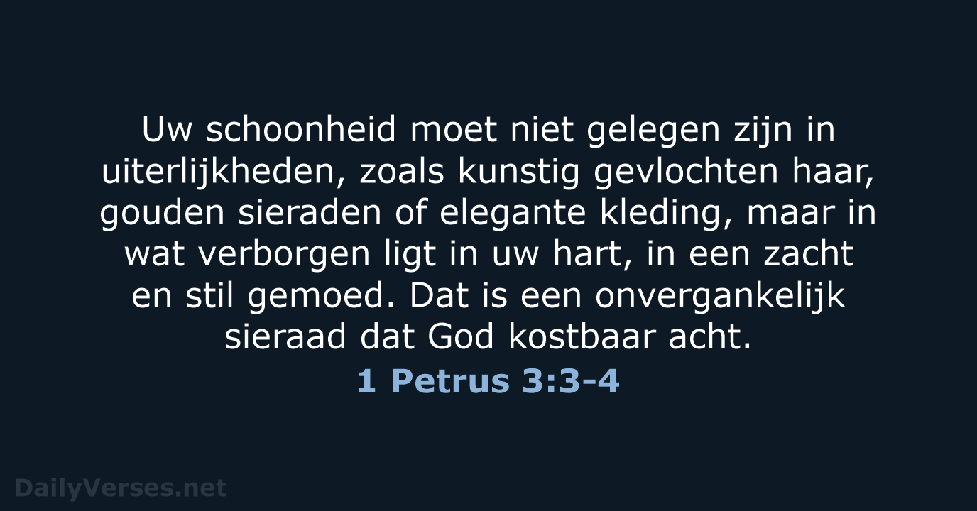 1 Petrus 3:3-4 - NBV21