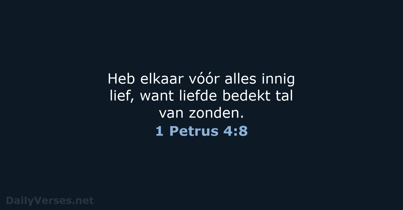 1 Petrus 4:8 - NBV21