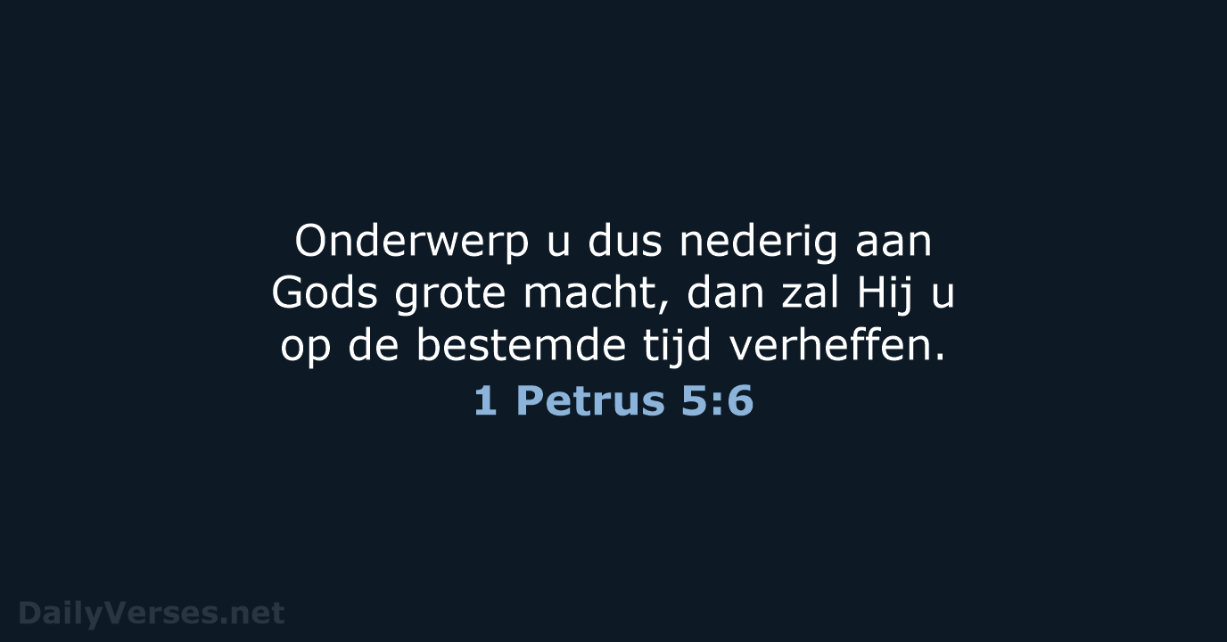 1 Petrus 5:6 - NBV21
