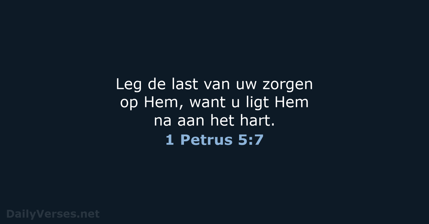 1 Petrus 5:7 - NBV21
