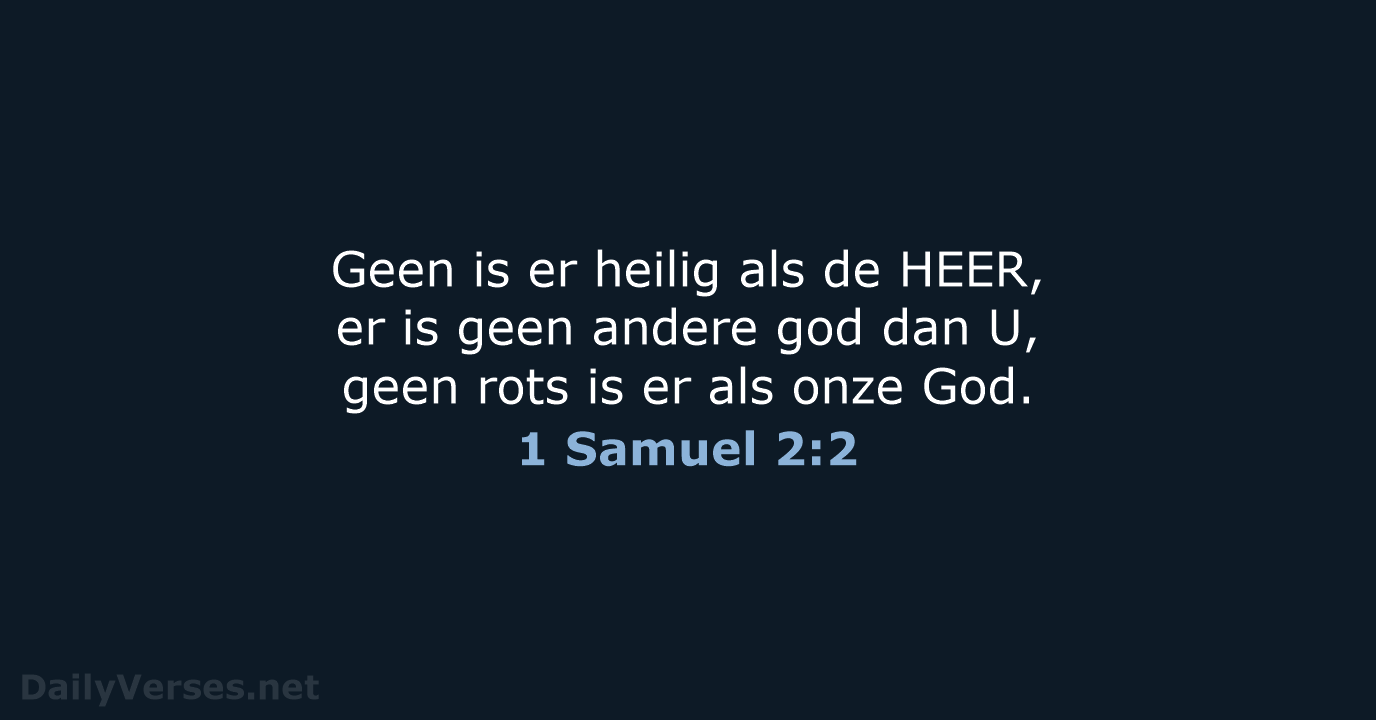 1 Samuel 2:2 - NBV21