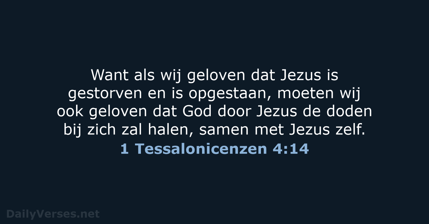 1 Tessalonicenzen 4:14 - NBV21