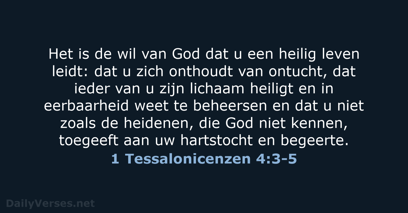 1 Tessalonicenzen 4:3-5 - NBV21