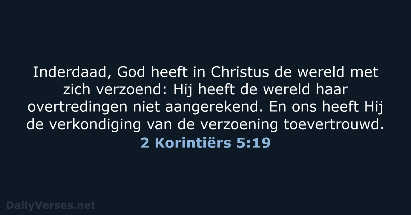 2 Korintiërs 5:19 - NBV21