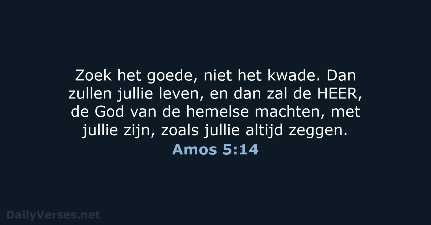 Amos 5:14 - NBV21