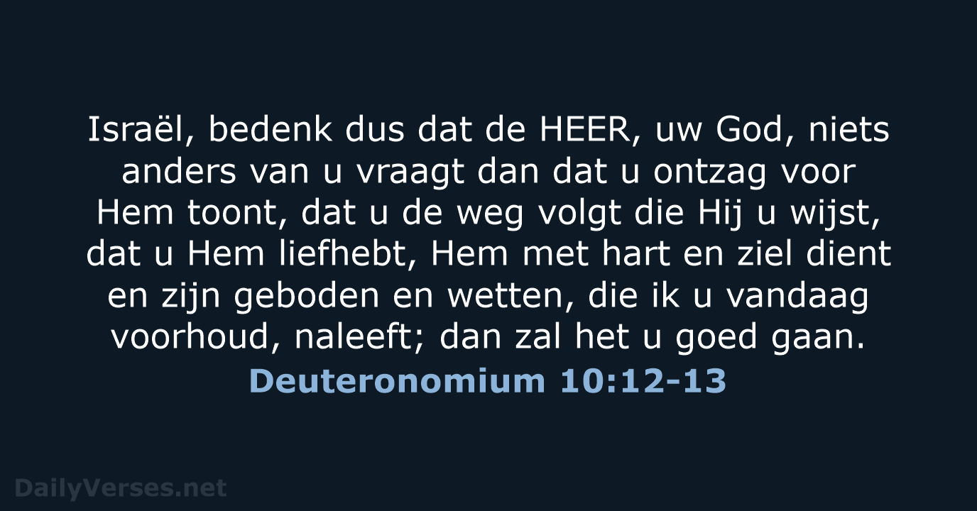 Deuteronomium 10:12-13 - NBV21