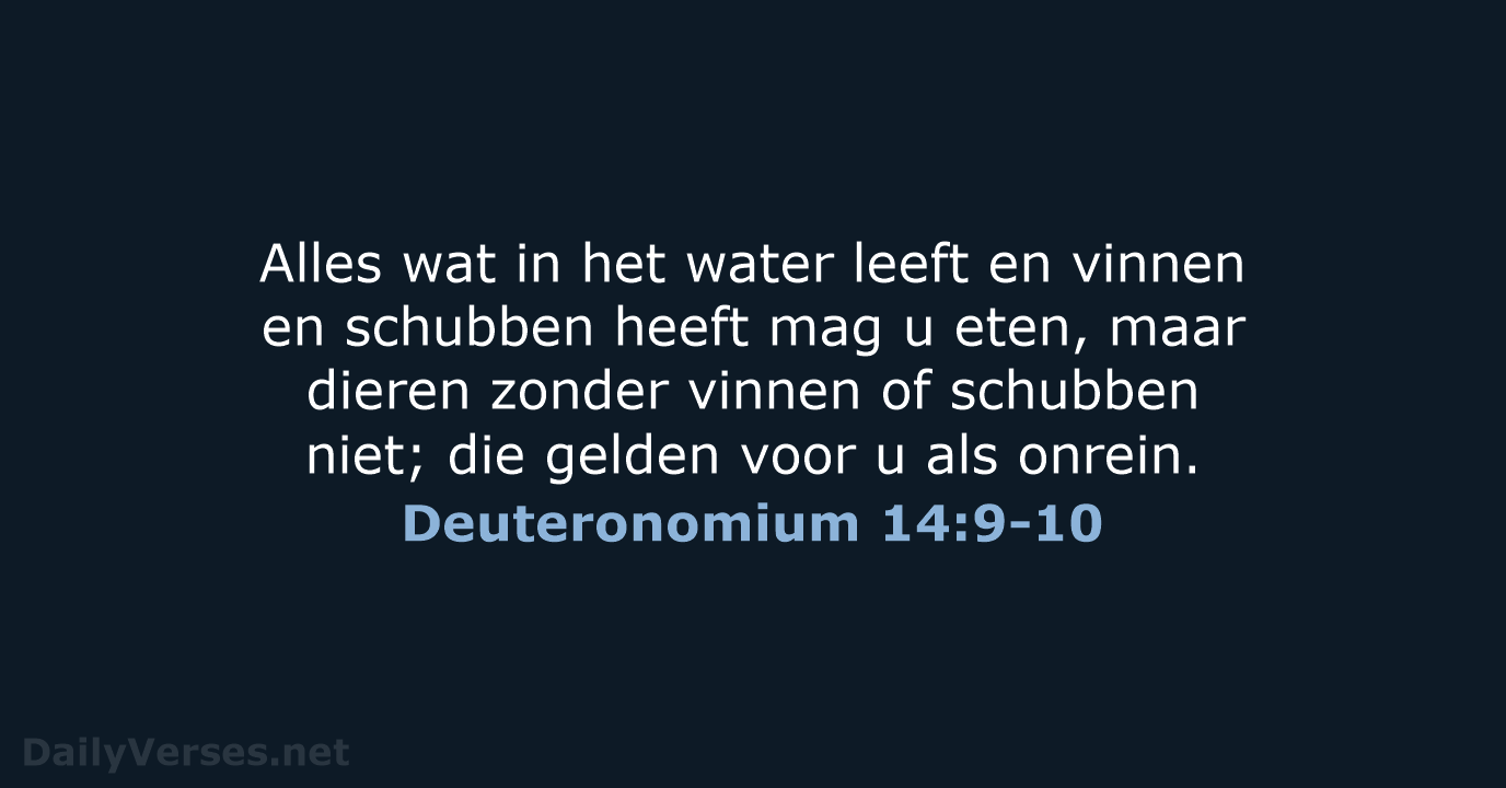 Deuteronomium 14:9-10 - NBV21