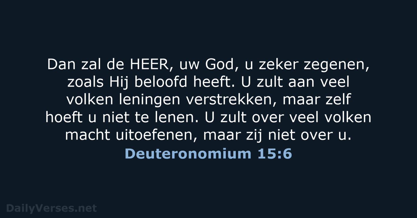 Deuteronomium 15:6 - NBV21