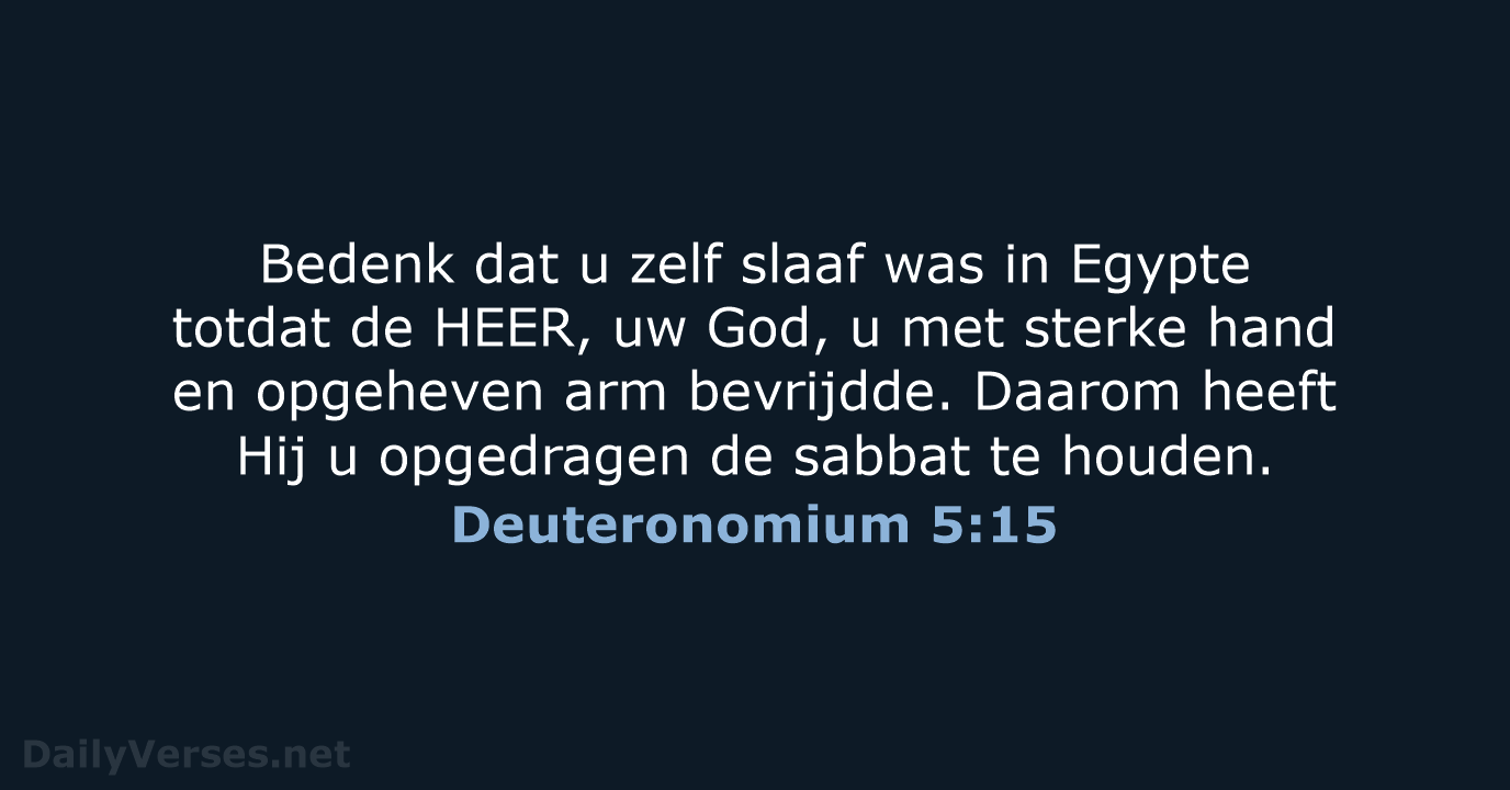 Deuteronomium 5:15 - NBV21