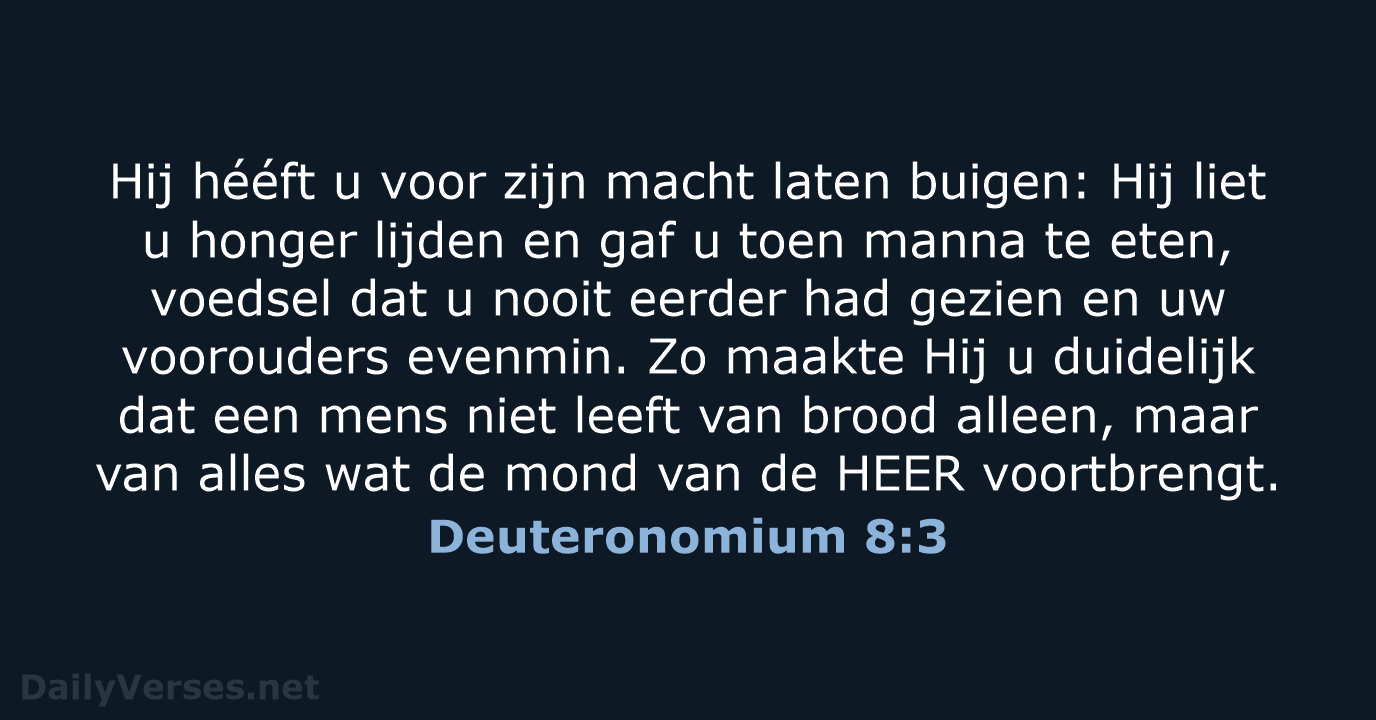 Deuteronomium 8:3 - NBV21