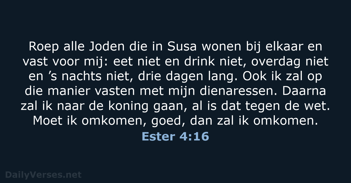 Ester 4:16 - NBV21