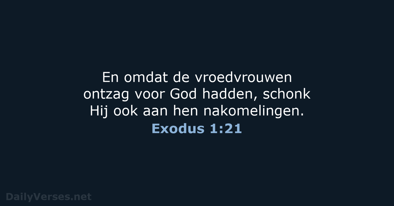 Exodus 1:21 - NBV21