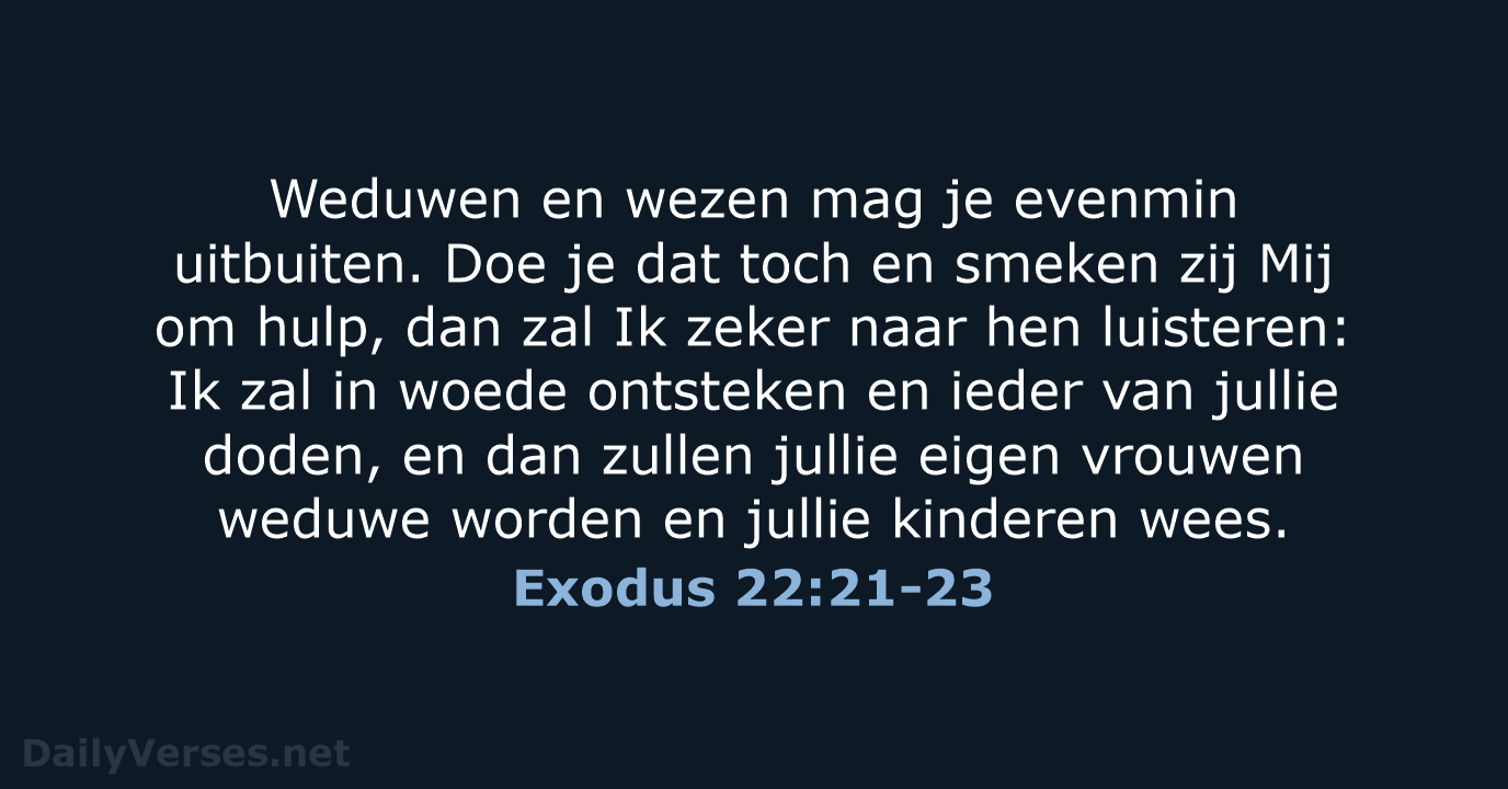 Exodus 22:21-23 - NBV21