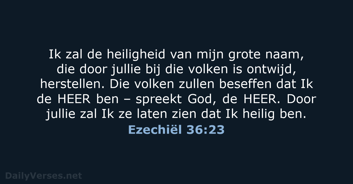 Ezechiël 36:23 - NBV21