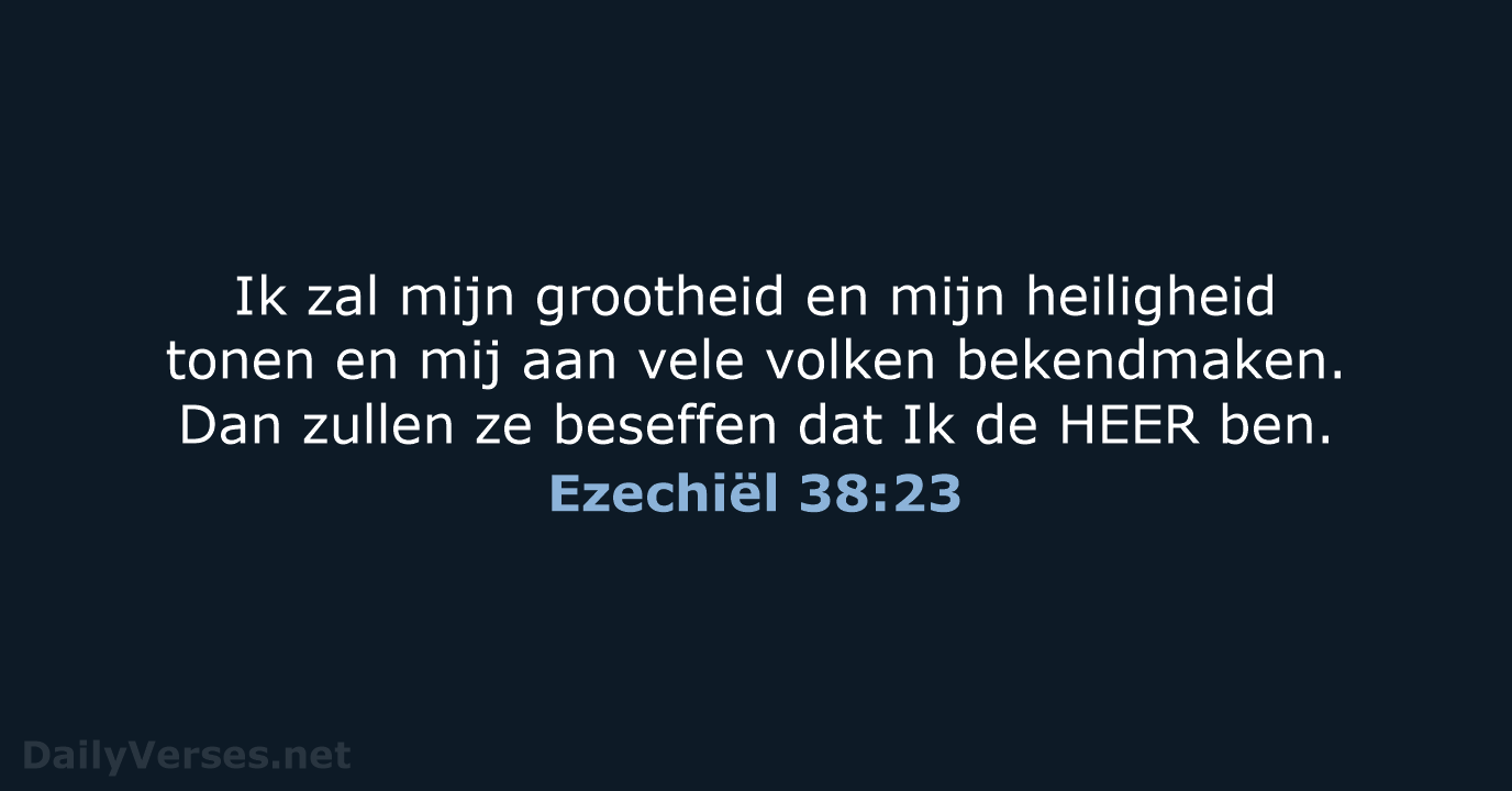 Ezechiël 38:23 - NBV21