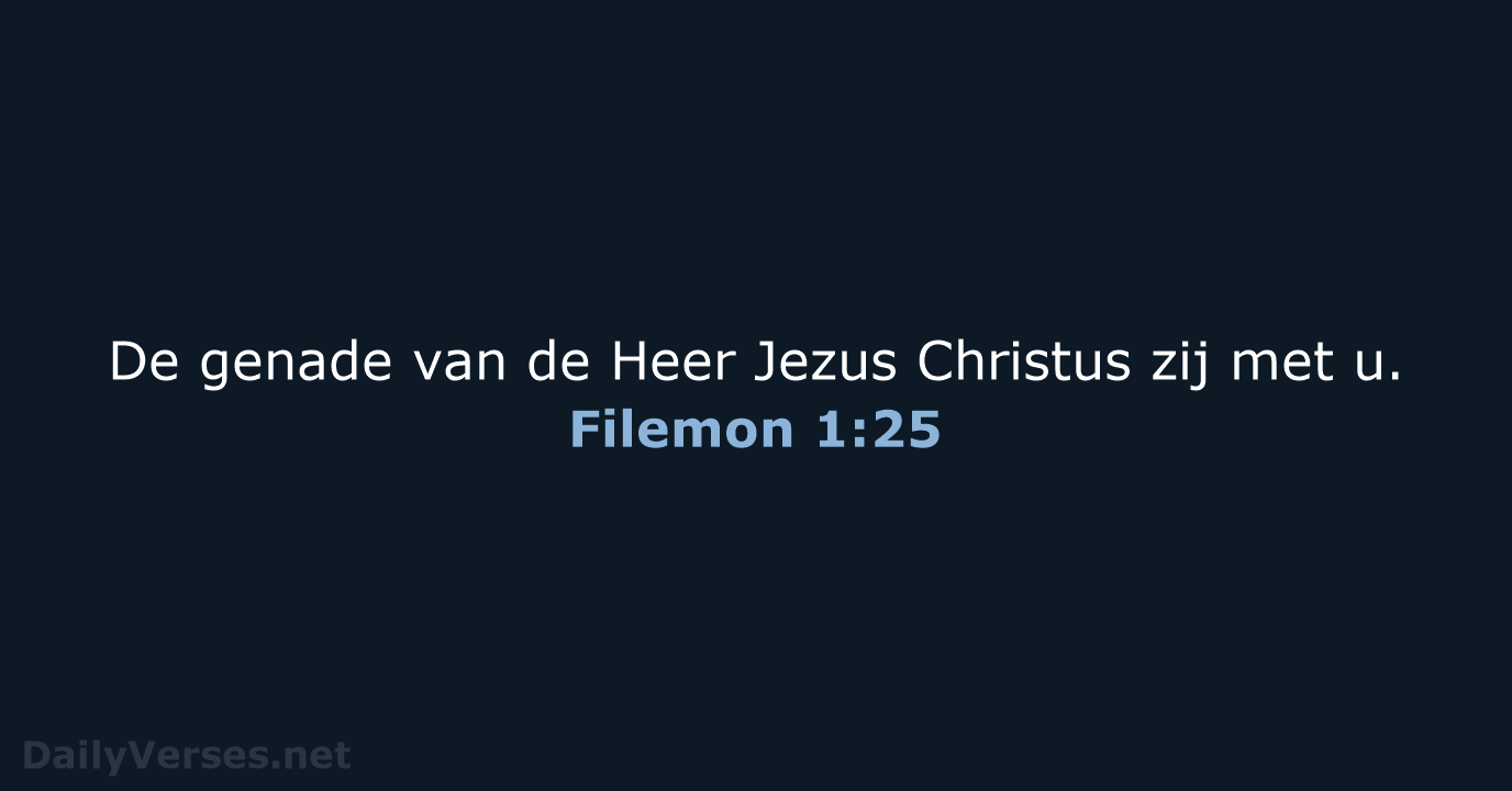 Filemon 1:25 - NBV21