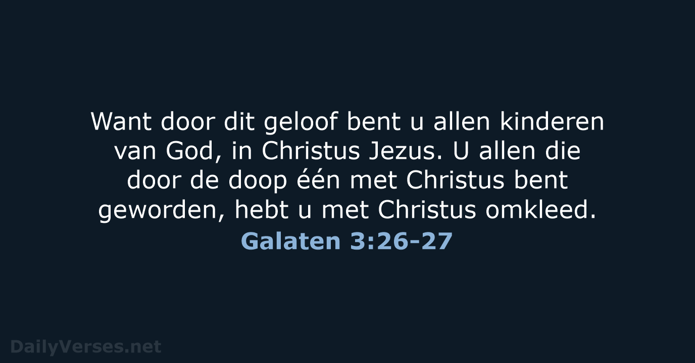Galaten 3:26-27 - NBV21